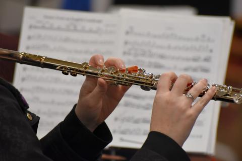 Close-up of flute