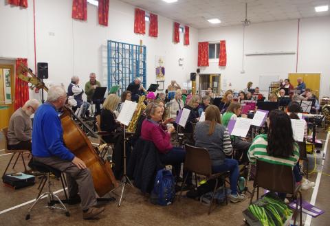 Beenham Wind Orchestra at the 25th anniversary play day