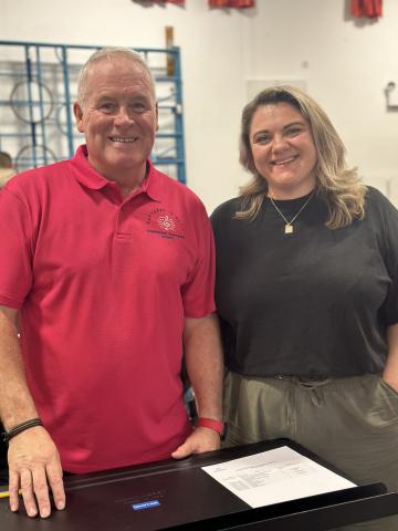 Tom and Victoria at the 25th anniversary play day